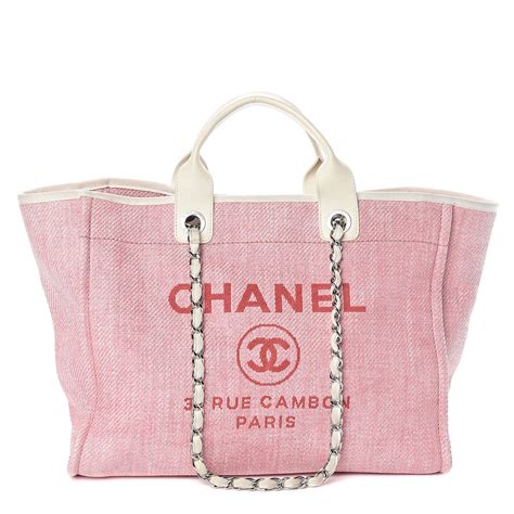 chanel large shopping bag pink|Chanel large tote bag price.